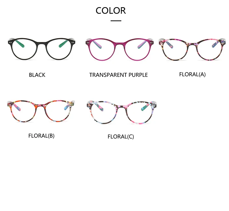 Zilead овальные Fnished очки для близорукости женские цветочные близорукие очки для близоруких с Degree0-0,5-1,0-1,5-2. 0.-6,0