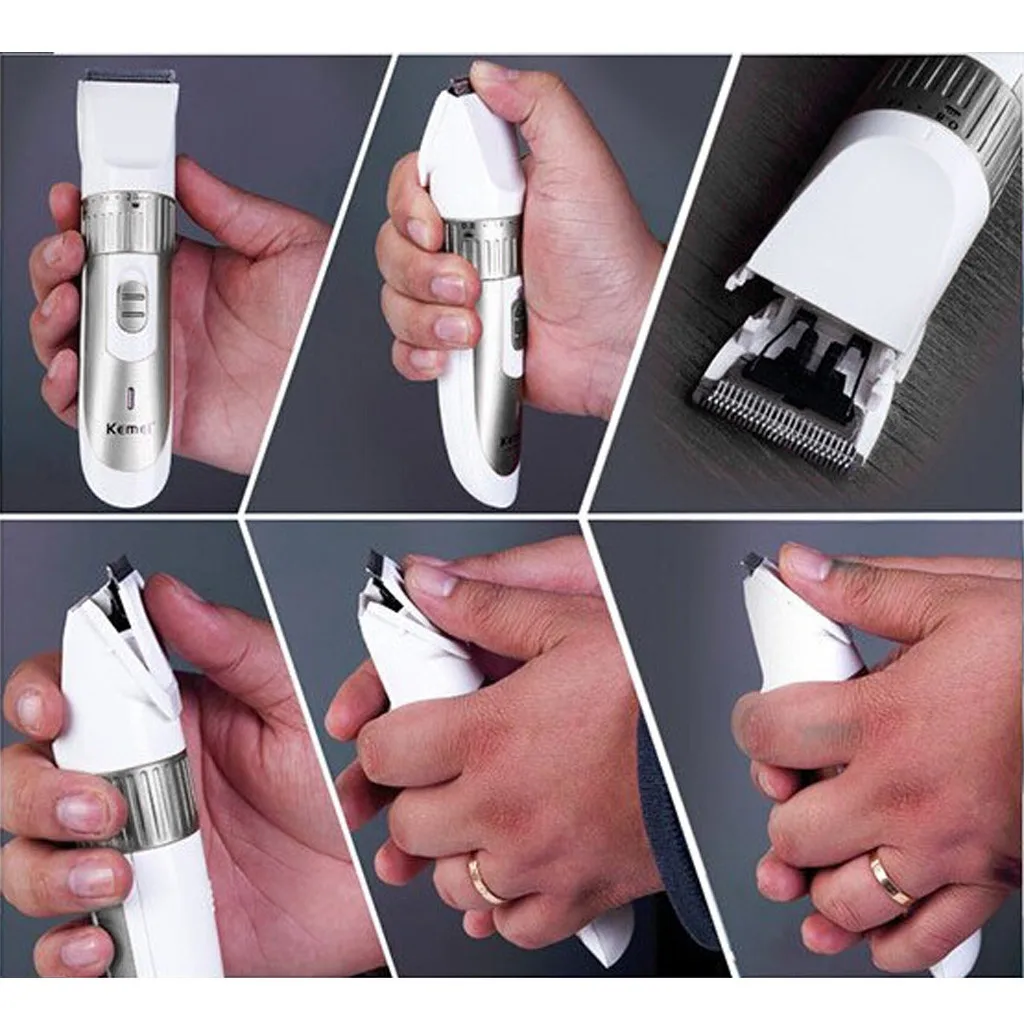 Машинка для стрижки волос Kemei Аккумуляторный триммер ножницы машинка Мужская