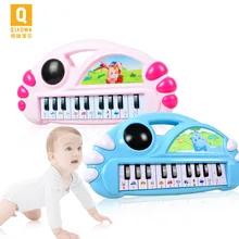 Qiao wa пункт просветить музыку огни голоса фортепиано мультфильм клавиши, электронная клавиатура подарок ребенку настраиваемый