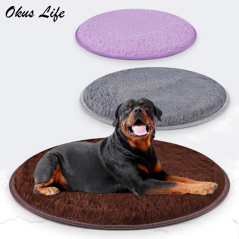 

4 colors S L Comfortable and Warm Plush Pet Sofa Mattress Round Pet Blanket for Pet Dog Sleeping Bed Pet Sofa Cushion Mat