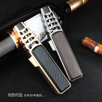 

Windproof straight spray gun cigar welding gun kitchen baking metal inflatable personalized customized lighter