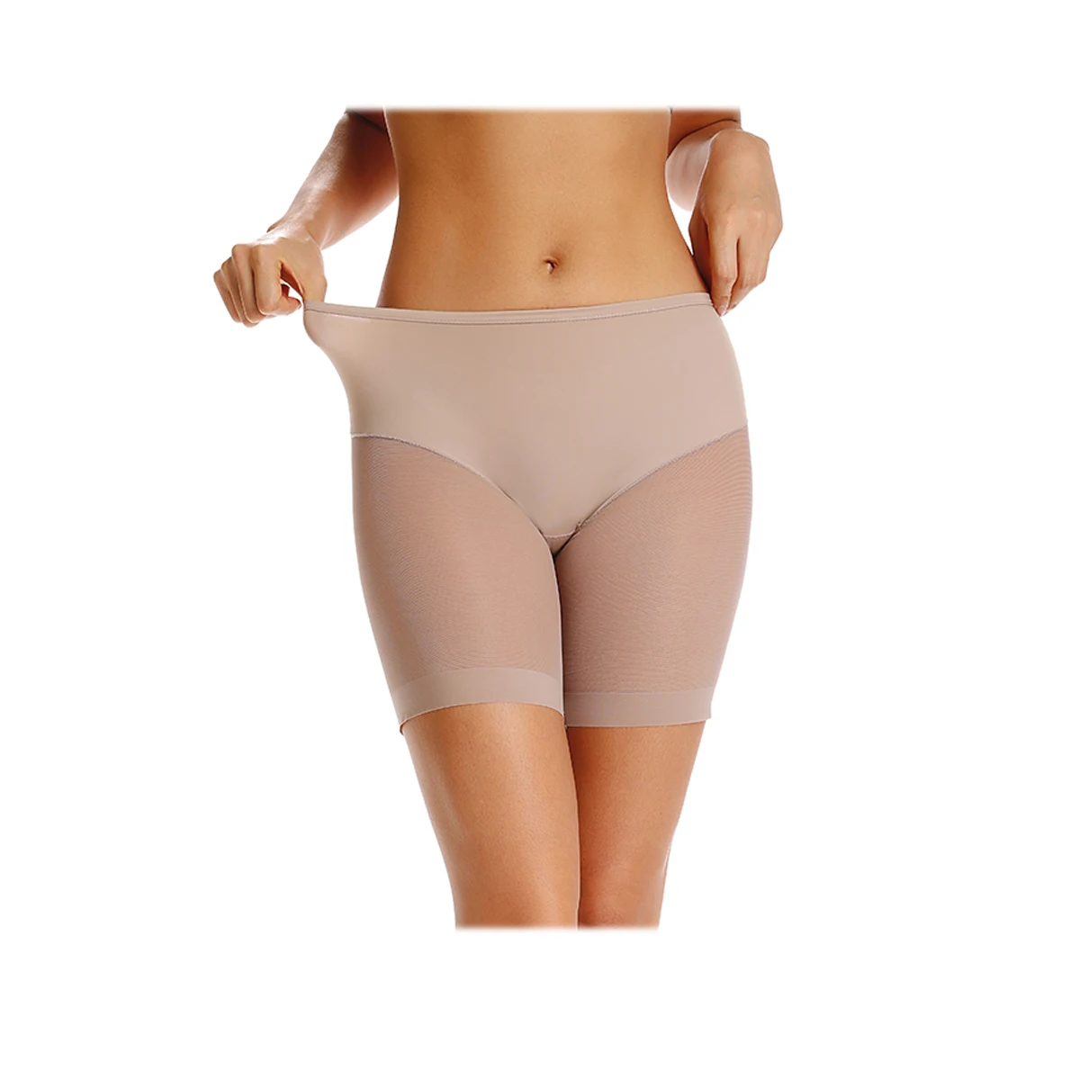 High Elastic Women Compression Control Panties Anti Chafing Lace Thigh Boyshorts