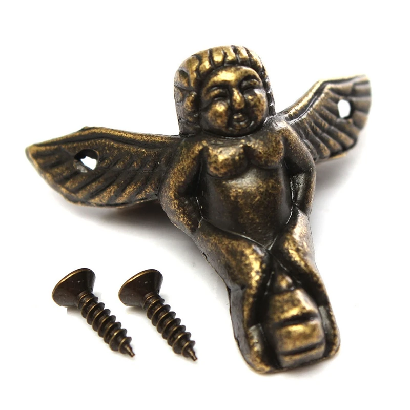 4 шт. античный маленький ангел деревянная шкатулка для украшений чехол ноги угол протектор Декор