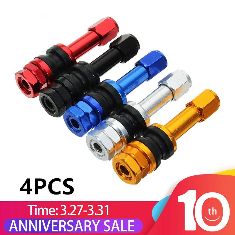 4 шт. автомобильные бескамерные колпачки из алюминиевого сплава|Стержни и