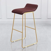 Современные барные стулья скандинавские новые барные стулья кафетерийский стул Креативный дизайнер кованого железа с золотой подкладкой простой кафе стул для интерьера