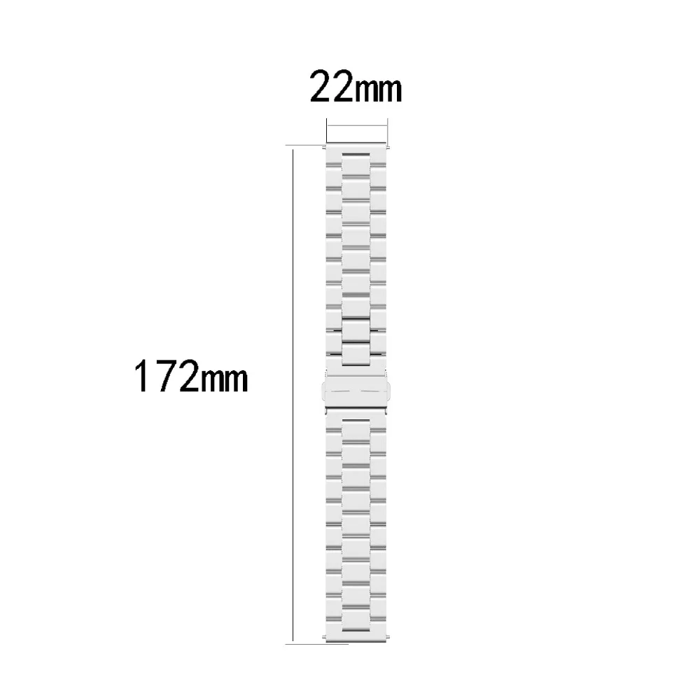 Ремешок из нержавеющей стали 22 мм для часов HUAWEI GT 2 46 мм/42 мм быстросъемный ремешок для часов для Huami Amazfit GTR 47 мм браслет
