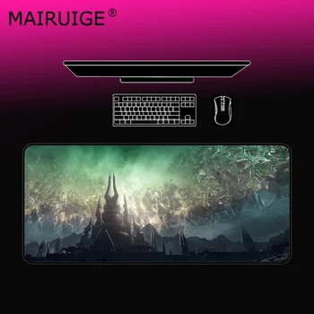 

Fantasy Landscape Castle Rubber Mouse Pad Computer Game Tablet Mousepad with Edge Locking Desk Mat 300X800X2mm\400X900X2mm