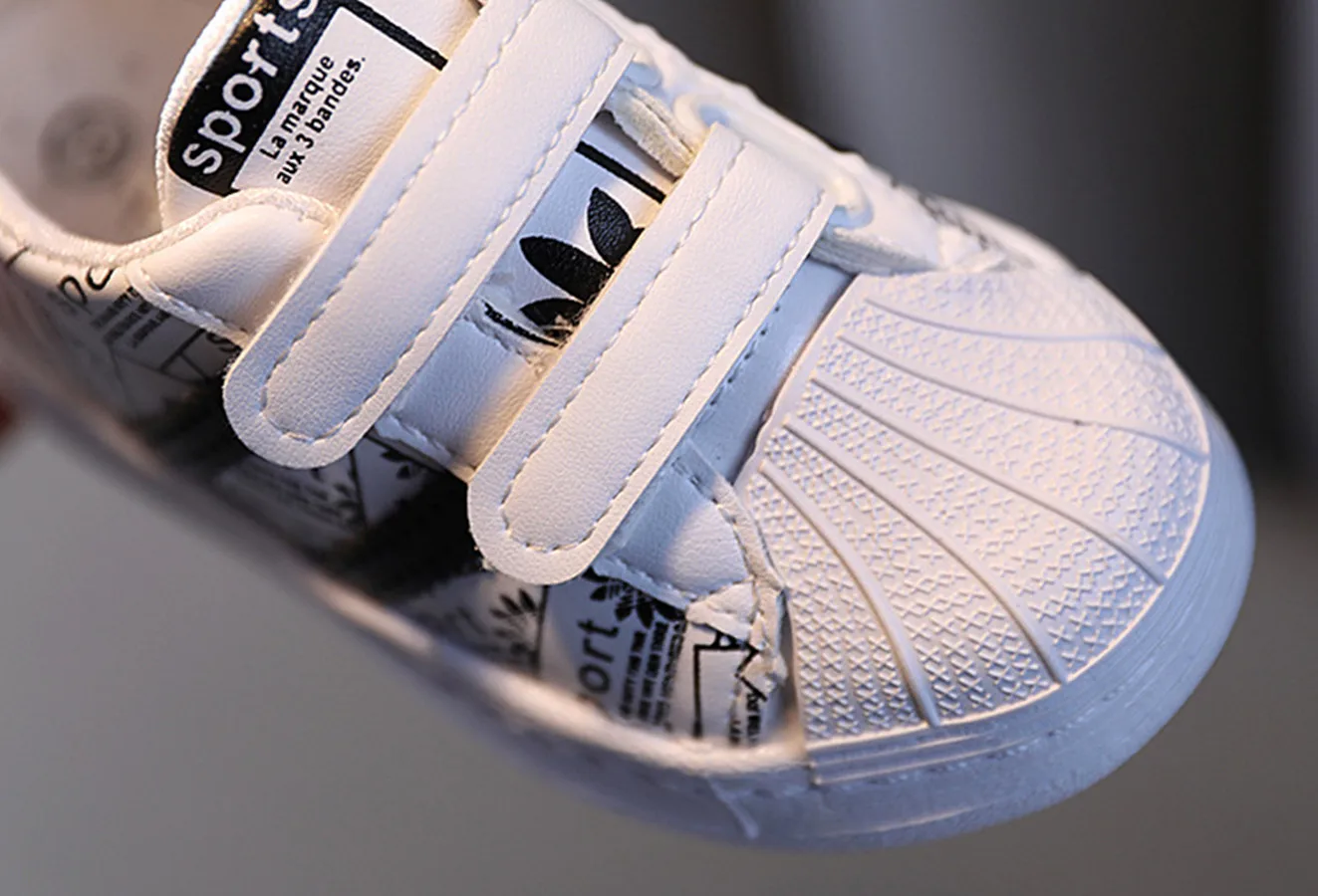 1-6T Baby Toddler Shoes Sneakers Sneakers Kids Sports Shoes  Artificial PU Breathable Non-slip Wear-resistant White Shoes 3