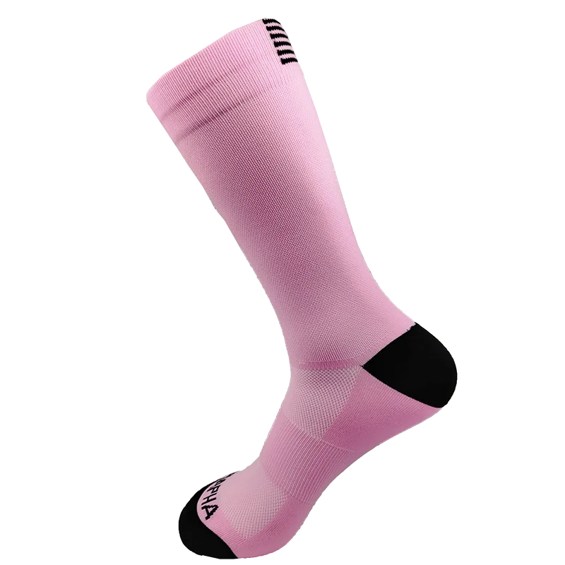 R-pink Профессиональные брендовые велосипедные носки, дышащие спортивные носки для велоспорта, носки Baketball для мужчин и женщин, обувь для бега - Цвет: R-pink