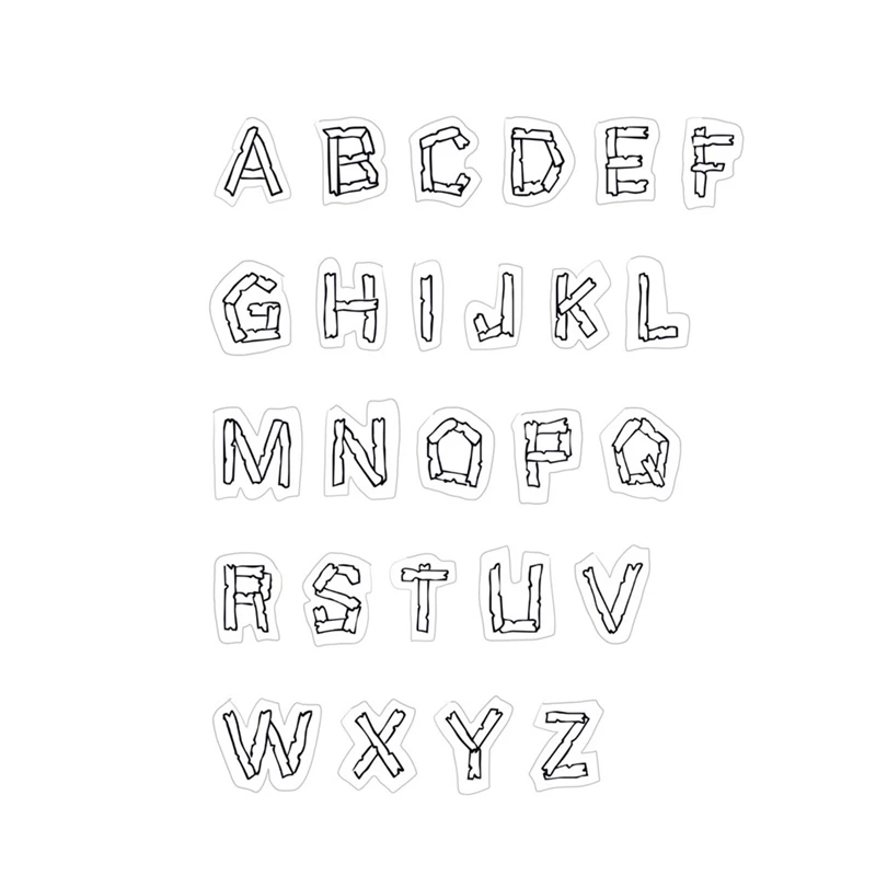 

Naifumodo 26 Letter Transparent Clear Silicone Stamp/Seal for DIY Scrapbooking/photo Album Decorative Letter Happy