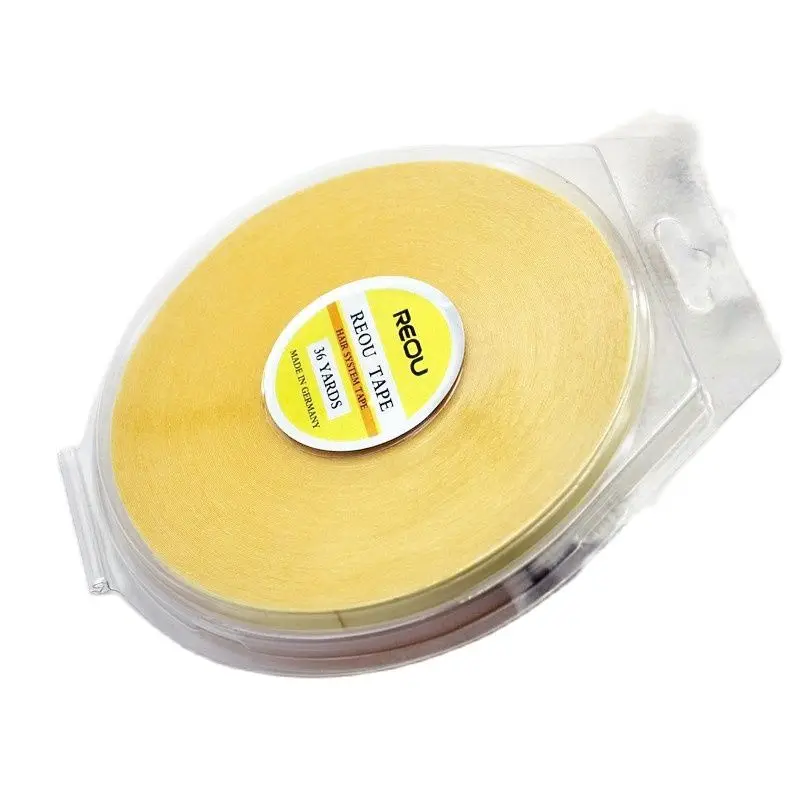 1 Roll 0.8cm Width 36 Yards Beige Lace Front Wig Tape Toupee Adhesive Tape Hair System Tape For Hair Extension/Lace Wig/Toupee
