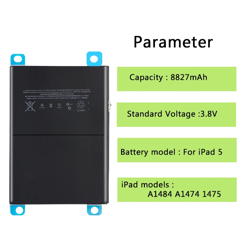 Для IPad 5 Air Высокое качество 8827 мАч батарея планшета для Ipad 5 Air A1484 A1474 1475 запасная батарея с бесплатными инструментами