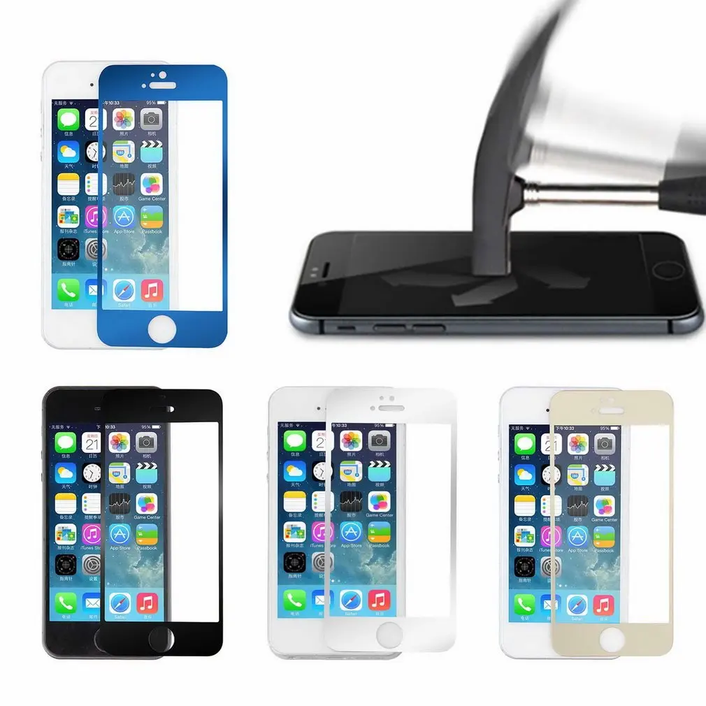  1 stücke Heißer weltweit Front + Zurück Farbe Spiegel Premium Echt Gehärtetes Glas Screen Protector
