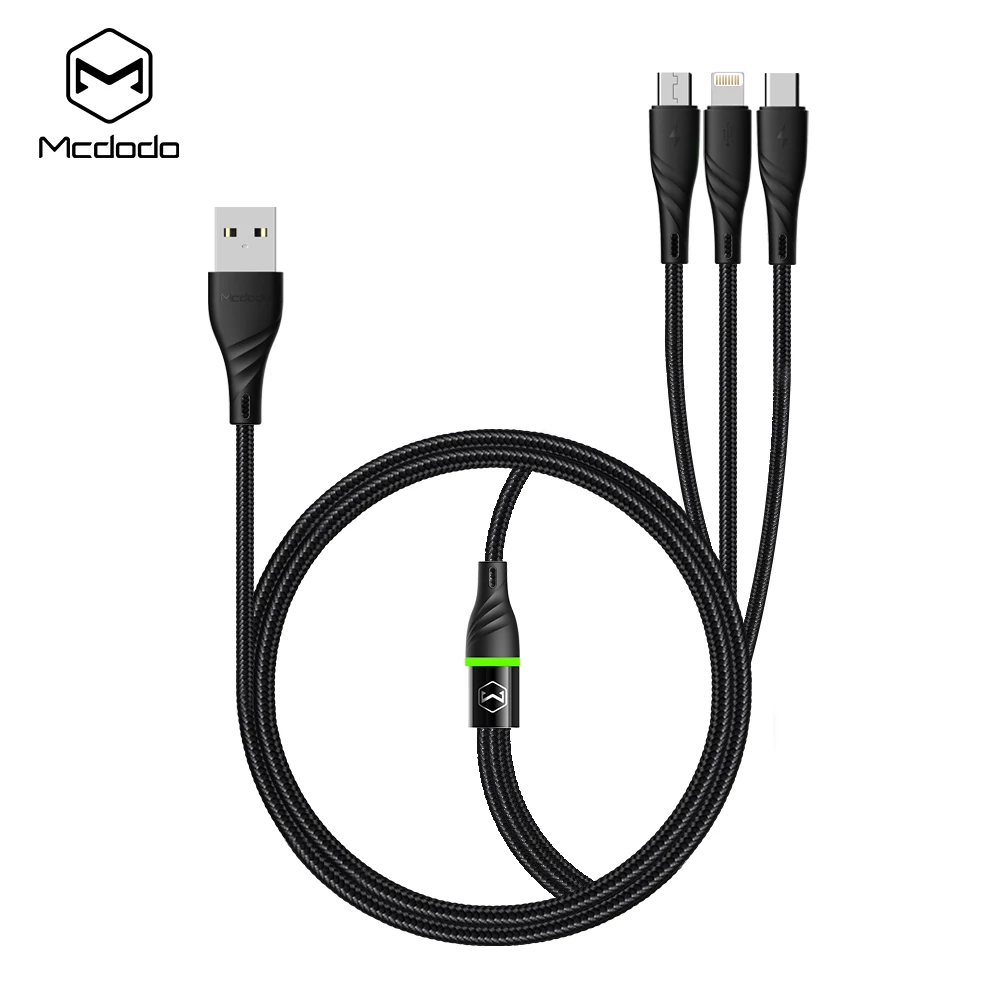 3 в 1 мульти usb кабель зарядное устройство для iPhone samsung huawei xiaomi Быстрая зарядка данных кабель системы освещения micro usb type c кабель 3A - Цвет: 3 in 1 usb cable
