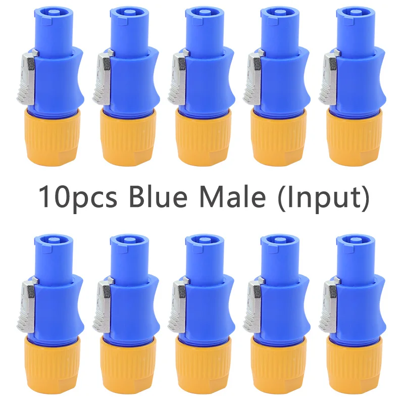M(10blue) 10 шт. водонепроницаемый 20A Мощность CON адаптер для монтажа на панель настоящий замковый кабельный разъем IP65 авиационный огнестойкий разъем - Цвет: M(10blue)