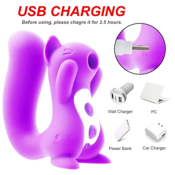 Squirrel Sucking Sex Toy for Women Dildo Vibrator Clitoris Licking Vibrators Tongue Sucker Nipple Vagina Stimulator Masturbator 4