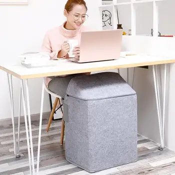 

Electric Foot Warmer Adjustable Thermostat Folding Flat Space Heater Office Under Desk Foot Warmer With Silence Operation