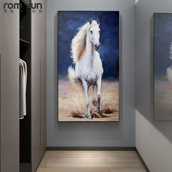 

Big Size White Horse Poster And Prints Modern Canvas Painting Decorative Pictures Cuadros Home Decor For Living Room No Frame