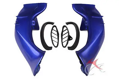 Синий Мотоцикл Ram воздухозаборник труба для YAMAHA YZF 1000 R1 YZF-R1 YZFR1 2004 2005 2006 левый правый черный/серебристый/красный/синий - Цвет: Синий