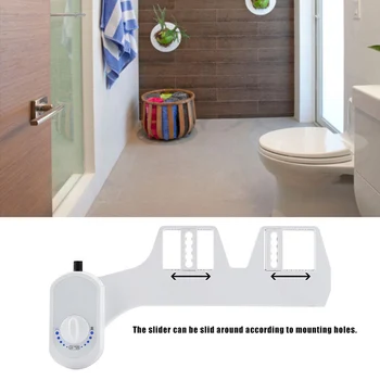 

Toilet Seat Attachment Fresh Water Spray Non Electric Mechanical Bidet Self Cleaning Nozzle GQ