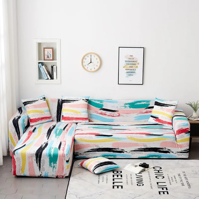 

Spandex Stretch Sofa Cover Slipcovers for Living Room Modern Couch Protector for 1/2/3/4 Seater Corner Sofa funda sofa