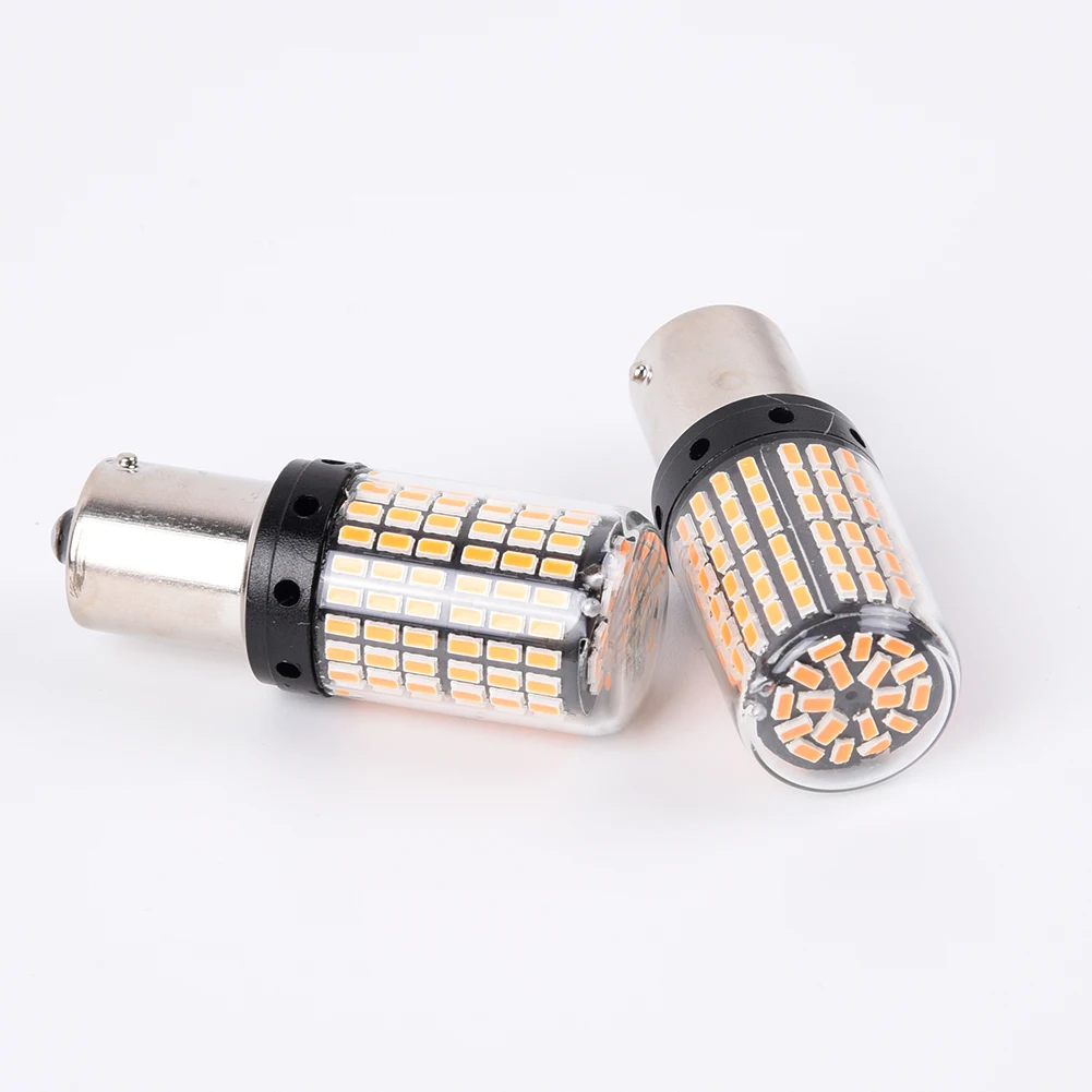 12V 1156 144SMD BAU15S PY21W Автомобильный светодиодный указатели поворота Canbus лампы части
