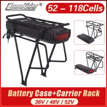 48V ebike battery case 36V 52V Electric bike battery box 5V USB Double Layer luggage rack Shanshan Plastic SSE-078 10S10P 13S8P