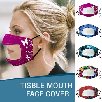 

5pc Protection Clear Window Visible Expression For The Deaf And Hard Of Hearing Reusable Mask Mascarilla Reutilizable Mondkapjes