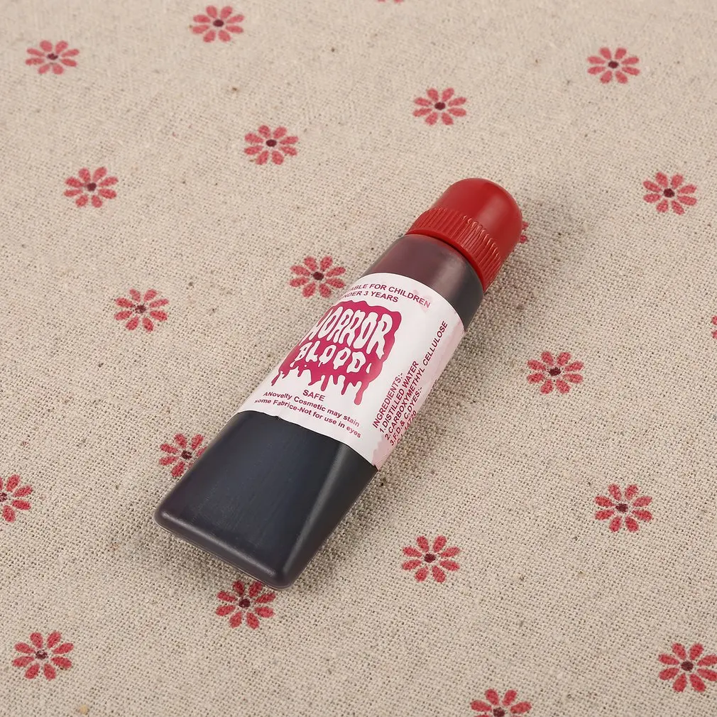 Unique Toy Popular for Halloween Fake Blood Gel Tube Horror fancy dress Costume Halloween Party Joke Red Toy
