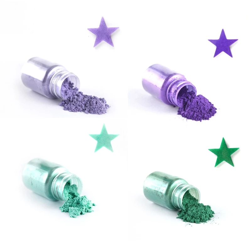 18 Colors Mica Powder Epoxy Resin Color Pigment Dye Set Cosmetic Grade Mica Powder for  Lip Gloss Soap Making Bath Bomb