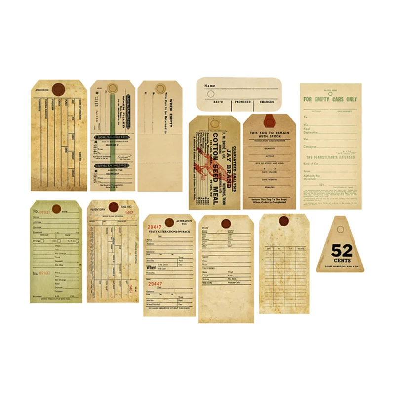 

13Pcs Paper Writeable Stickers Scrapbooking DIY Card Making Journal Cover Retro Decoration Suppliers