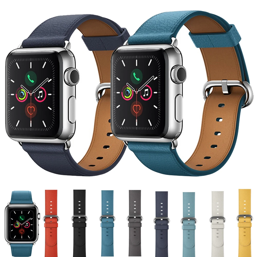 Лидер продаж кожаный ремешок для наручных часов Apple Watch версии 4/3/2/1 Спортивный
