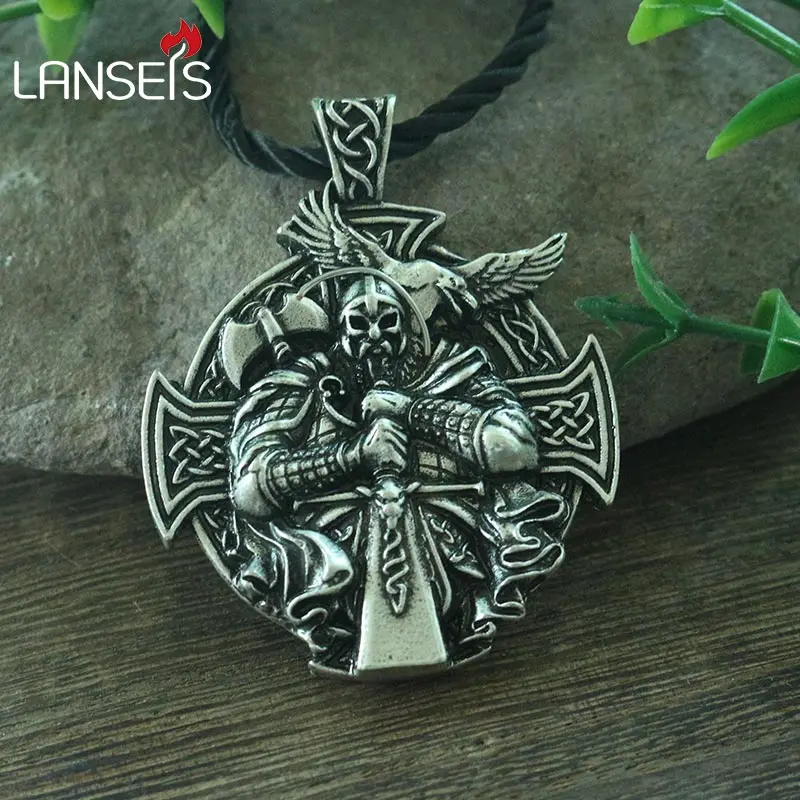 1 шт. нержавеющая сталь Викинг один от Елены росовой ожерелье кулон Heathen мужской норвежский кулон ювелирные изделия Викинг крест кулон с вороном