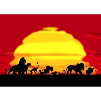 

Dusk Sunset Photography Background The Lion King Simba Boys Birthday Backdrop Decor Photocall Backdrop Photo Studio Banner