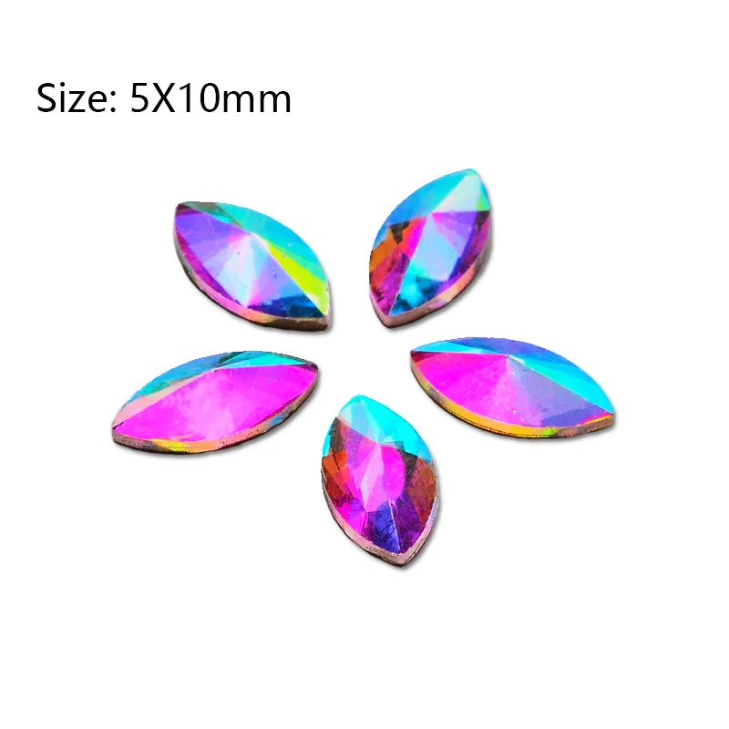 Navette Кристалл AB причудливый дизайн ногтей RhinestonesDIY художественное оформление ногтей и рукоделия - Цвет: Navette