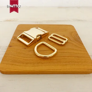 

50sets/lot (metal buckle+adjust buckle+D ring) DIY Dog Collar Accessories 2.5cm gold diy metal buckle zinc alloy adjust buckle