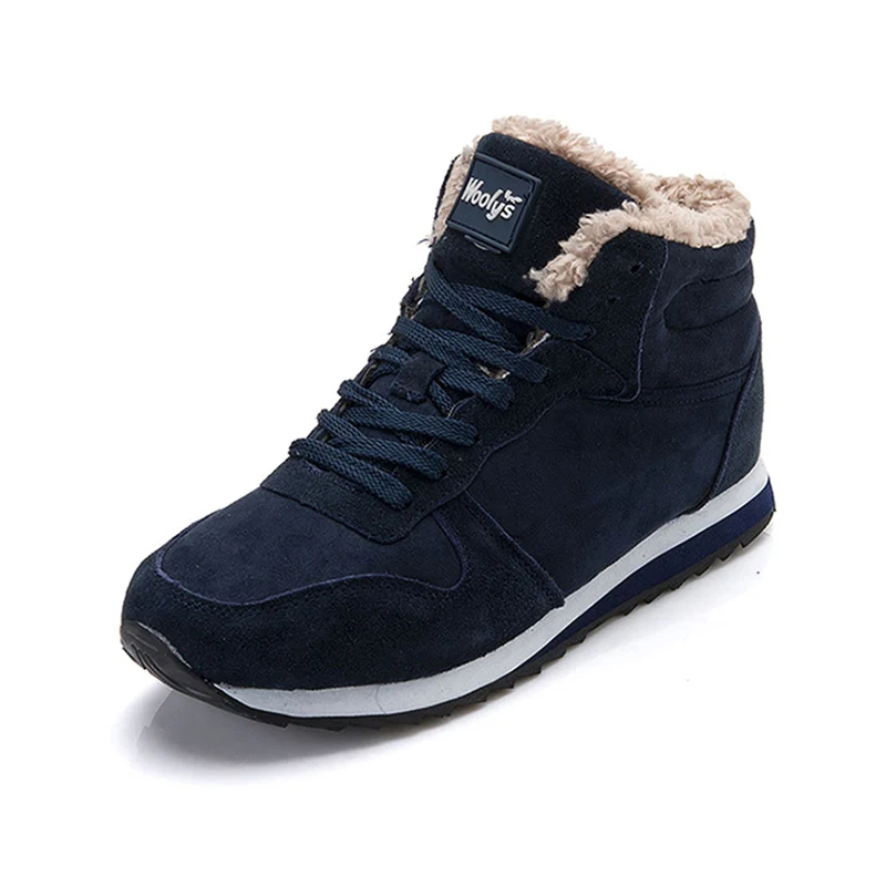 Men boots Men's Winter Shoes Fashion Snow Boots Shoes Plus Size Winter Sneakers Ankle Men Boots Black Blue Footwear