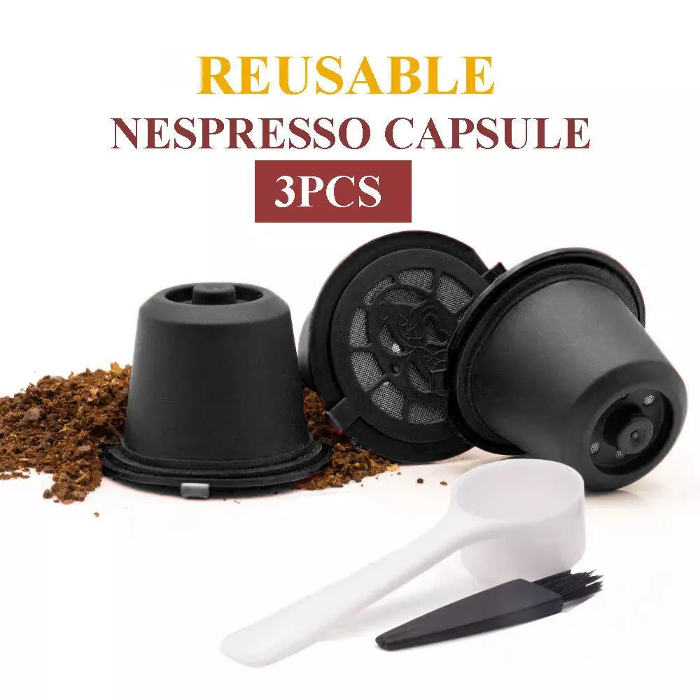 Многоразовые кофейные капсулы Nespresso, фильтр для кофе Crema, чашка из нержавеющей стали, эспрессо, капсулы с пластиком, обычные фильтры, Кофеварка - Цвет: AS PICTURE