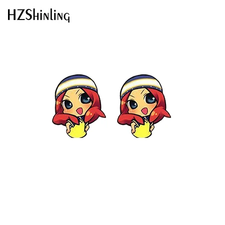 Новинка Inazuma Eleven Go акриловые серьги Аниме Chibi серьги-гвоздики эпоксидные серебряные серьги - Окраска металла: 5