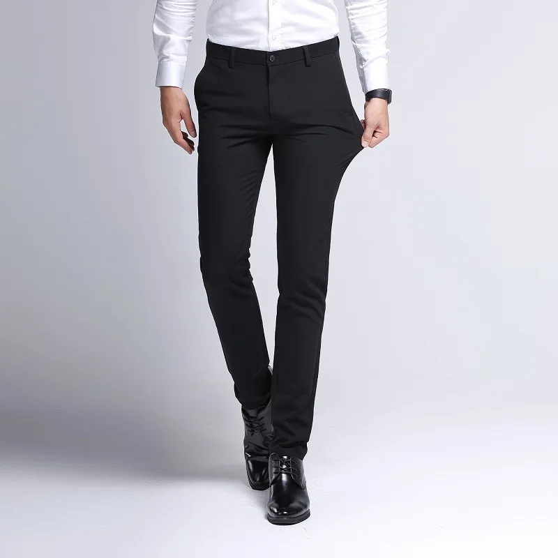 

Suit Pants Men's Spring Slim Women's Black And White with Pattern Suit Pants Business Leisure Suit Pants Men's Skinny Business P
