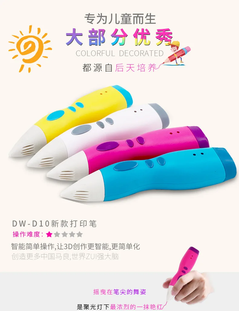 DEWANG 3D низкотемпературная Ручка DIY 3D печать Ручка PCL нити творческая игрушка подарок для детей дизайн рисунок