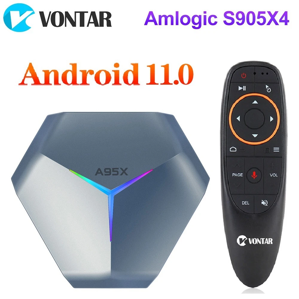 Array of wood lease 4GB 128GB A95X F4 Amlogic S905X4 RGB Light Smart TV Box Android 11 4G 64GB  BT Dual Wifi Youtube Media Player TVBOX Set top box|Set-top Boxes| -  AliExpress