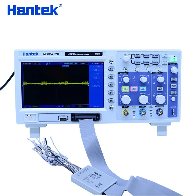 Hantek MSO5202D цифровой осциллограф 200 МГц 2 Каналы 1GSa/s 16 Каналы логический анализатор 2in1 USB 800x480