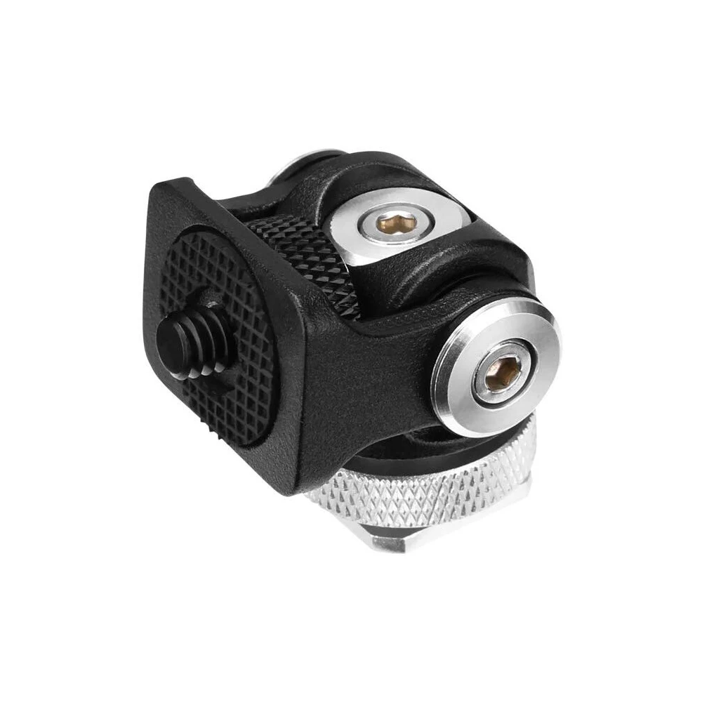 Monitor Holder Mount On Camera Pan 360 Degree Tilt 180 Degree With Cold Shoe Mount And 1/4'' Tripod Head monitor mount adapter,camera pan tilt head