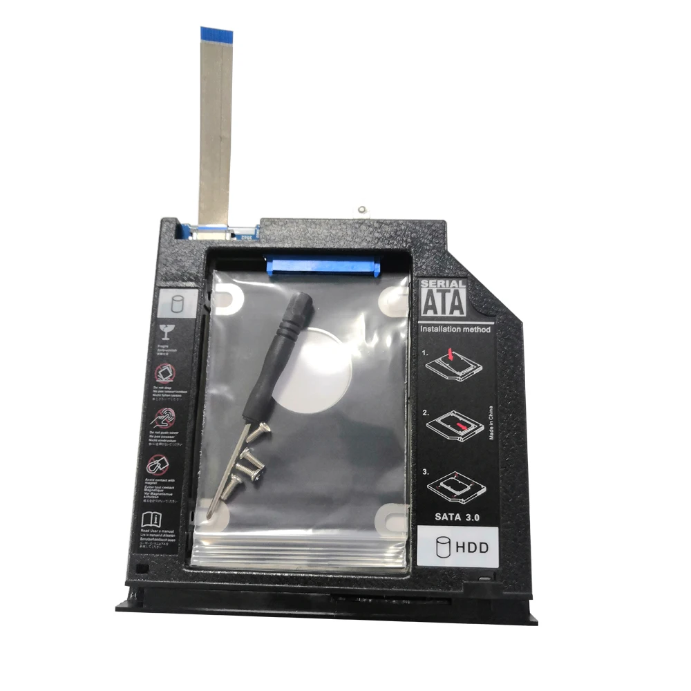New Second SSD HDD Bracket Caddy for 3467 3468 3478 3562 3567 3568 3576 3578 2nd second Hard Drive Caddy Cover with Screws 9.5MM