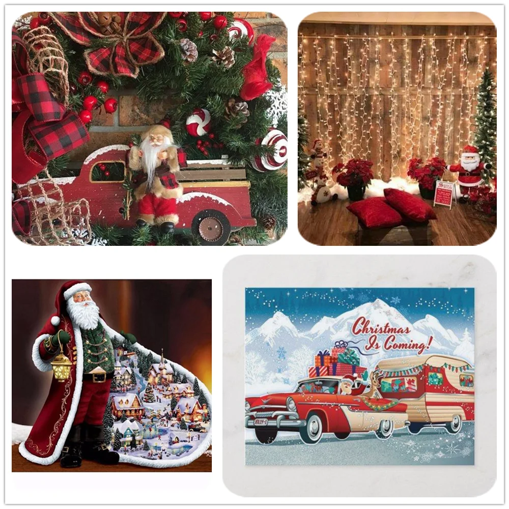 

Full Drill 5D Diy Diamond Painting Truck Christmas Cartoon Diamond Embroidery Snow Scene Santa Claus Home Decoration Gifts Lx720