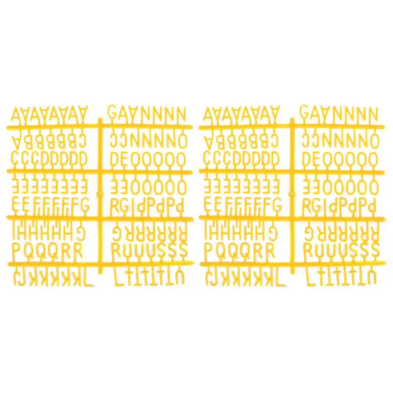 Персонажи для доски с буквами из фетра 290 шт. цифры для доски со сменными буквами - Цвет: Светло-желтый
