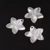 10pcs Natural Flower White Flower Shell Mother of Pearl Shell Pendants Charms for Jewelry Making Decor 18.5x19x2mm Hole: 1.5mm 1