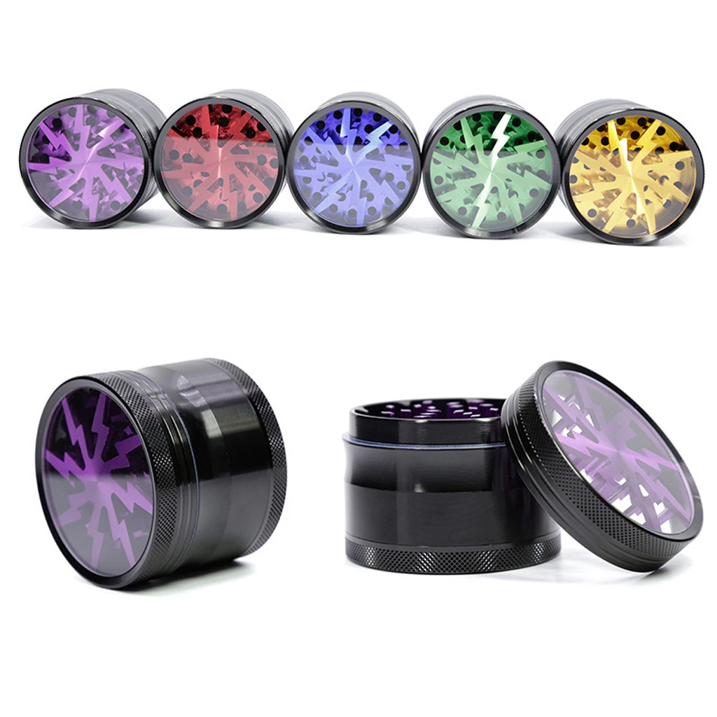 Herb Spice Grinders, Metal Aluminum Alloy Mini Handheld Tabacco & Pollen Grinder 63mm