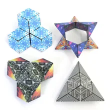 

Children's Puzzle Tesseract Hundred Magnetic Geometry Decompression Puzzle Deformation Racing Puzzle Tesseract Shape